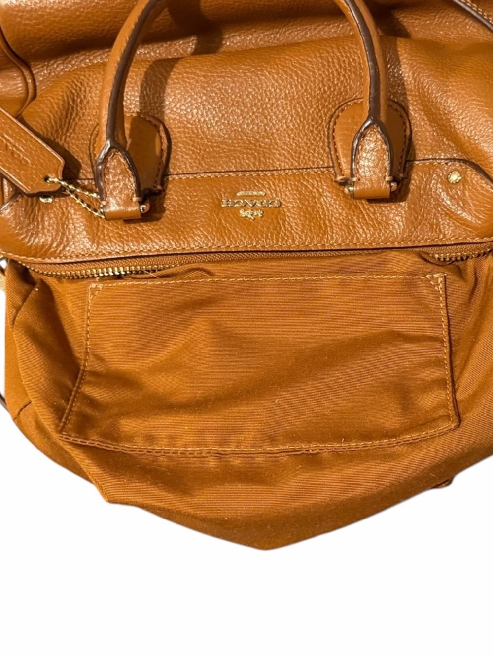 Coach Mini Bennett Satchel Pebbled Leather Caramel Brown Crossbody Strap VGC - Picture 10 of 16